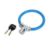 Hihaha Bicycle Lock/Portable Ring Cable Anti-Theft Bike Lock for Mountain Bike Road Bike/Stackable Mini Ring Lock Zinc Alloy Steel 42cm / 1 Pc Blue