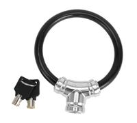 Hihaha Bicycle Lock with Key/Portable Ring Cable Anti-Theft Bike Lock for Mountain Bike Road Bike/Mini Ring Lock Alloy ABS PVC 39cm / 1 Pc Black
