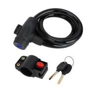 Hihaha Bicycle Lock with Lock Frame/Bicycle Padlock Cable Lock Spiral Lock for Mountain Bike Road Bike/Cable Lock ABS Metal 120cm / 1 Set Black
