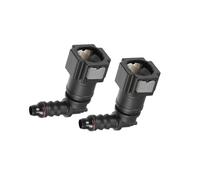 Hihaha Car Fuel Line Hose Quick Release Connector 90 Degree 5/16" 7.89mm SAE to 1/4" 6mm Disconnect Hose Plastic Gray (Set of 2) Durable Material