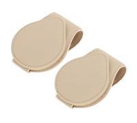 Hihaha Car Sun Visor Sunglasses Holder/Front Sun Visor Eyeglasses Clip Magnetic for Car SUV Truck/Durable Visor Panel Organizer PU Leather / 2 Pcs Beige