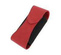 Hihaha Car Sun Visor Sunglasses Holder/Front Sun Visor Eyeglasses Clip Magnetic for Car SUV Truck/Durable Visor Panel Organizer Suede / 1 Pc Red