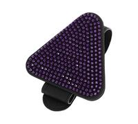 Hihaha Car Sun Visor Sunglasses Holder/Front Sun Visor Eyeglasses Clip Triangle Shape Magnetic for Car SUV Truck/Durable Visor Panel Organizer PU Leather / 1 Pc Purple Faux Diamond