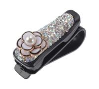 Hihaha Car Sunglasses Clip Universal Sun Visor Eyeglasses Holder Clip ABS,Diamond White 6.5x3cm 1 Pcs