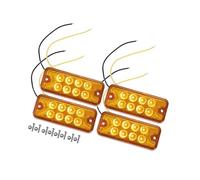 Hihaha Front Rear Side Marker Light 8 LED 3.94" for Truck Amber (Set of 4) Durable Material