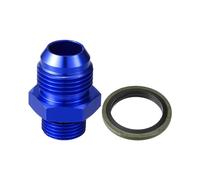Hihaha Fuel Fitting with Washer/Inner Fuel Line Male Flare Adapter for Car/Durable Aluminum Alloy Metric M18x1.5 to 10AN Male Flare Adapter / 1 Set Blue
