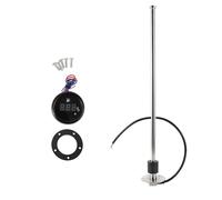 Hihaha Fuel Sending Unit and Gauge Kit Boat Fuel Sending Unit Marine Fuel Sender Unit Metal 480mm 18.9" Length 1 Set Silver Tone Black 0-190 Ohm