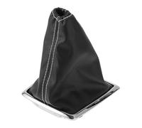 Hihaha Gear Shift Stick Gaiter for Ford Focus 2005-2012 Gear Stick Knob Cover Boot Shift Cover Dustproof Leather 1 Pc Black White