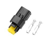 Hihaha Headlight Gearbox Connector Plug for Citroen/Inner Female Wire Terminal Connector/Waterproof Plastic Tin-Plated Copper 1.5mm Series / 1 Set Black 2 Pin