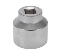 Hihaha Heavy Duty Impact Socket Hardware Tool for Car Motorcycle Dirtbike Durable High Carbon Steel 80mm Length 1 Pcs Silver Tone 6 Point 65mm 25mm Drive