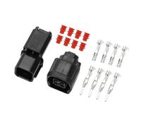 Hihaha LED Headlight Connector Plug for Honda/Inner Male Female Wire Terminal Connector/Waterproof Plastic 2mm Series / 1 Set Black 4 Pin