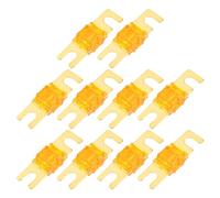 Hihaha Mini ANL Fuses 40A / Audio CD Fuse for Car / 10 Pcs Gold Tone Orange