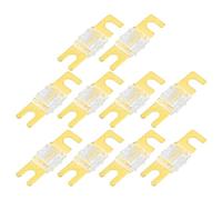 Hihaha Mini ANL Fuses 80A / Audio CD Fuse for Car / 10 Pcs Gold Tone White