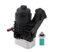 Hihaha No.03N115389A Engine Oil Filter Base Housing Assembly with Sensors for Volkswagen Golf/Front Oil Cooler/Durable Aluminum Alloy,Plastic 1 Pcs