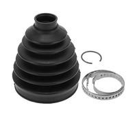 Hihaha No.LR032576 CV Joint Boot Kit W/Clamps for Land Rover Range Rover 2002-2012 Outer Constant Velocity Joint Boot Strong Durable Rubber 1 Set Black
