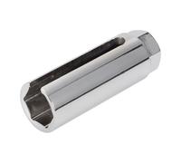 Hihaha Oxygen Sensor Socket O2 Sensor Removal Tool with Side Wire Cutout Chrome Vanadium Steel 90mm 1 Pcs Silver Tone 6 Point 22mm/0.87" 1/2inch