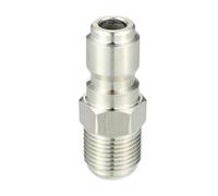 Hihaha Pressure Washer Coupler/Outer Male Washer Gun Adapter Universal for Car/Durable Stainless Steel 3/8" / 1 Pcs Silver Tone