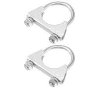 Hihaha Round U Bolt Muffler Exhaust Clamps for Car / 1.75" ID 45mm / 2 Pcs