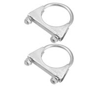 Hihaha Round U Bolt Muffler Exhaust Clamps for Car / 2.35" ID 60mm / 2 Pcs
