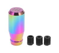 Hihaha Shift Knob with 3 Adapter/Front Gear Shifter Knob for 5 Speed Manual Transmission Vehicle/Durable Cylinder Stick Shifter Lever Knob Aluminum Alloy 7.8cm / 1 Set Assorted Color