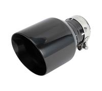 Hihaha Slant Car Exhaust Tip Rear Clamp on Tailpipe 63mm ID 2.5" Inlet 4.1" Outlet 7.3" Length 1 Pc Black Stainless Steel