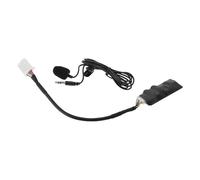 Hihaha Stereo Radio Harness with Microphone Handsfree for Lexus for Toyota RCD-200/300/500 CD Bluetooth AUX Adapter Music Cable Convenient 20cm 1 Set Black