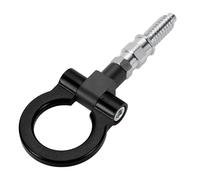 Hihaha Tow Hook/Universal Car Front Bumper Towing Hook/Durable Metal Rotary Tow Hook Ring 18.5cm 3mm 1pcs Black