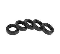 Hihaha Universal Oil Seal TC Double Lip W Steel Spring Seal Ring Rotary Shaft Seal 16x26x7mm High Pressure NBR Rubber Black 5 Pcs