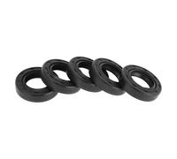 Hihaha Universal Oil Seal TC Double Lip W Steel Spring Seal Ring Rotary Shaft Seal 18x30x7mm High Pressure NBR Rubber Black 5 Pcs