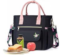 Hihealer Deluxe Lunch Bag Women Mothers Day Gifts with Rare Floral Design - Large Leakproof Insulated Multi Pocket Cool Bag with Removable Strap for Work/Picnic Gifts Christmas Xmas Gifts for Women