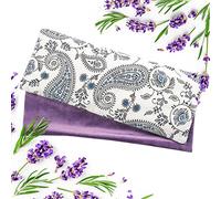 Hihealer Eye Pillow with Extra Cover Yoga Meditation Accessories Lavender Aromatherapy Weighted Eye Mask for Sleeping, Yoga, Meditation, Self Care Relaxation Gifts for Women, Mom (White)