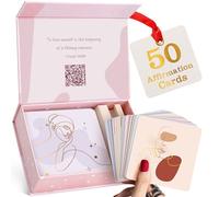 Hihealer Positive Affirmation Mindfulness Cards for Women Mindful Cards Deck - 52 Pack Wellbeing Gift Box for Meditation Gratitude Anxiety & Spiritual Self Care Inspirational Cards (Multicolor)