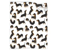 HiHELLOH Dachshund Blanket Gifts for Dog Lover 40 x 50 Inch for Kid,Dog Fannel Fleece Throw Blanket Super Soft Throws Blanket for Bed Couch Sofa