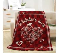 HiHELLOH Valentines Day Throw Blanket Twin Red Cupids Love Blanket for Couch Bedroom Sofa Bed Soft Lightweight Fuzzy Plush Fleece Printed Blankets and Throws Wedding Anniversary Blanket Decor 60x80