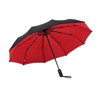 HIHELO Umbrella Double Layer Windproof Fully-Automatic Umbrellas Male Women Umbrella Three Folding Commercial Large Durable Frame Parasol-Red