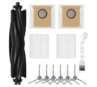 HIHEPA 12 Pack Replacement Parts for Eufy L60/60 SES/L50/L50 SES Robot Vacuum Filter Replacement Accessories Kit(1 Roller Brush+2 Hepa Filter+2 Dust Bag+6 Side Brush+1 Cleaning Brush)