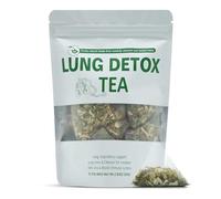 Hiherbs Lung Detox Tea for Smokers Lungs Detox & Cleansing Herbal Tea Bag Flos Lonicerae Radix Ginseng Lung Constipation Relief 10 Individual Tea Bags Organic