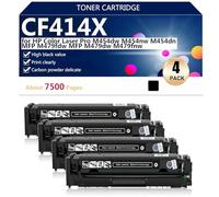 Hihg Yield CF414X Toner Cartridge Compatible for HP Color Laser Pro M454dw M454nw M454dn MFP M479fdw M479dw M479fnw Printer,Black-4 pack