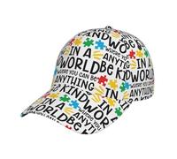 hihihihihihihihi Autism Awareness Puzzle Pattern Hat Women's Men's Baseball Caps Adjustable Autism Baseball Hat Autism Cap