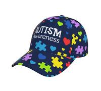 hihihihihihihihi Autism Awareness Puzzle Pattern Hat Women's Men's Baseball Caps Adjustable Autism Baseball Hat Autism Cap