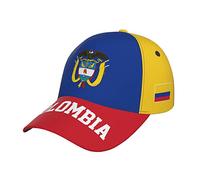 hihihihihihihihi Colombia Flag Colombian Baseball Cap Full Print Adult Men Hat Patriotism Supporter Soccer Caps Black