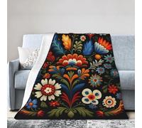 hihihihihihihihi Polish Traditional Folk Patterns Blanket - Traditional Folk Patterns from Poland, Cozy and Soft, Suitable for Adults and Kids, Perfect for Beds and Sofas, Unique Gift Choice, 60"x80"