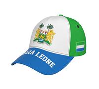 hihihihihihihihi Sierra Leone Flag Sierra Leonean Baseball Cap Full Print Adult Men Hat Patriotism Supporter Soccer Caps Black
