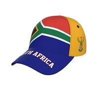 hihihihihihihihi South Africa Flag South African Baseball Cap Full Print Adult Men Hat Patriotism Supporter Soccer Caps Black