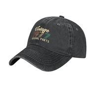 hihihihihihihihi Vintage 1977 Original Parts Birthday Washed Denim Baseball Cap Cotton Adjustable Unisex Hat Funny Fashion Dad Caps