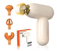 HIHOBDAY Mini Massage Gun, 6 Speeds Deep Tissue Percussion Massager with 4 Heads,Portable Quiet Handheld Muscle Massage for Full Body Pain Relief,Christmas Gifts for Women Men