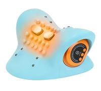 HIHOBDAY Neck Massager with Heat,3-in-1 EMS Pulse/Vibration/Heating with Remote Control,Electric Cervical Neck Traction Pillows for Pain Relief and Muscle Relaxation,Gifts for Women Men(Blue)