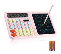 HIHUHEN Calculator with Writing Pad - Solar & Battery Dual Power Supply - 12-Digit Large Display Calculator for Business and Office Use (HY-G6)