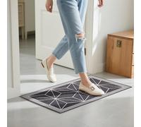 HIHUHEN Non-Slip Doormat with Rubber Base - Excellent anti-slip performance, combined with water absorption and mud-proof functions. Suitable for indoor entrances and bedroom areas (80x49, Argyle)