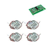 HIHUPTRW Load Cell Sensor, 4Pcs 50kg Human Scale Load Cell Weight Sensors+HX711 AD e Body Load Cell Weighing Sensor Pressure Sensors Measurement Tools for DIY Scale Kit(1 set)